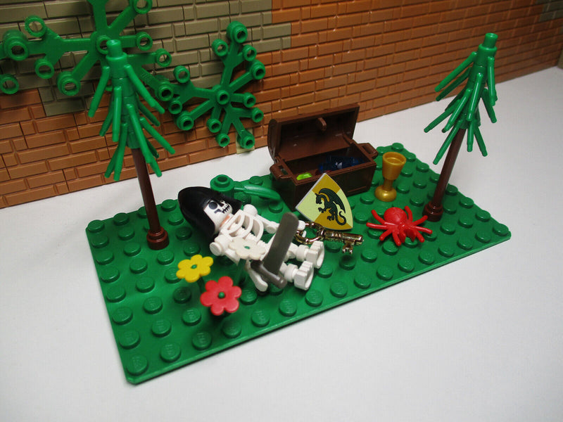 ( L3/25/1 ) Lego Moc Skelett mit schatz im wald zubehör Ritter Ritterburg