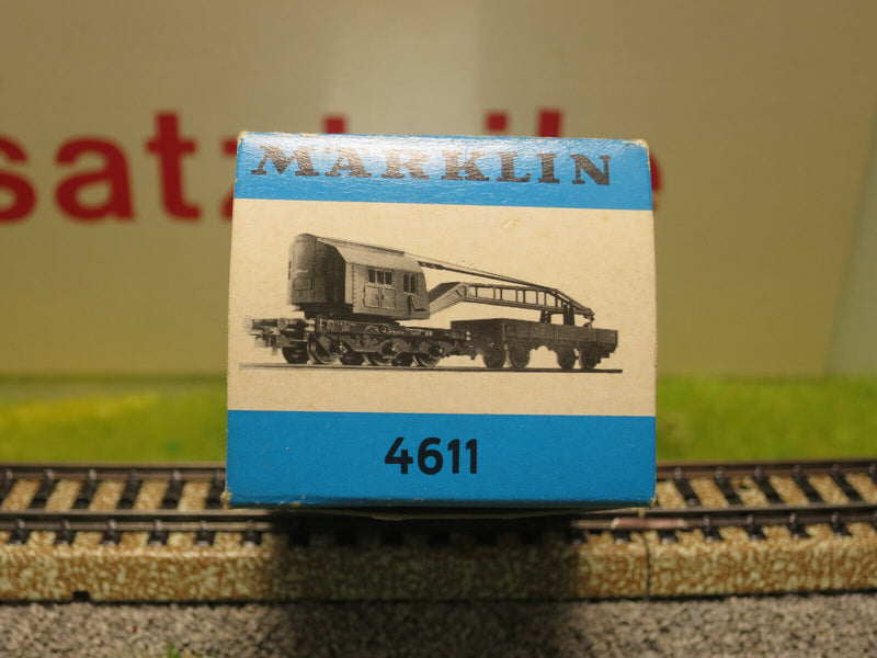 (O13) Märklin 4611 Kranwagen Krupp-Ardelt Güterwagen DB H0 in OVP guter Zustand