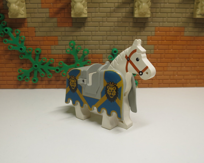 (B11 / 11 ) Lego B-Ware 1x Satteldecke + Pferd Ritterburg  Pferdedecke 6091 6095