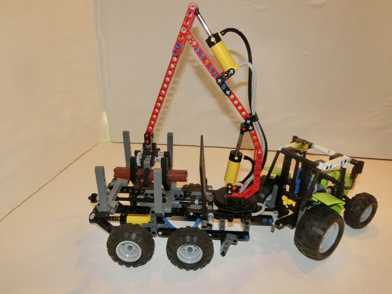 (AH 9) Lego Technic 8049 Traktor mit Forstkran Anhänger OVP & BA 100% Komplett