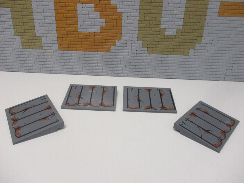 (C9/7) 4x Lego 4515 Rampe Dachstein 6x8 10° mit Sticker Aufkleber City Eisenbahn