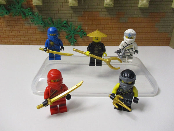 ( E12/20- 2 ) LEGO Ninjago 5 Figuren alle mit Waffe Set
