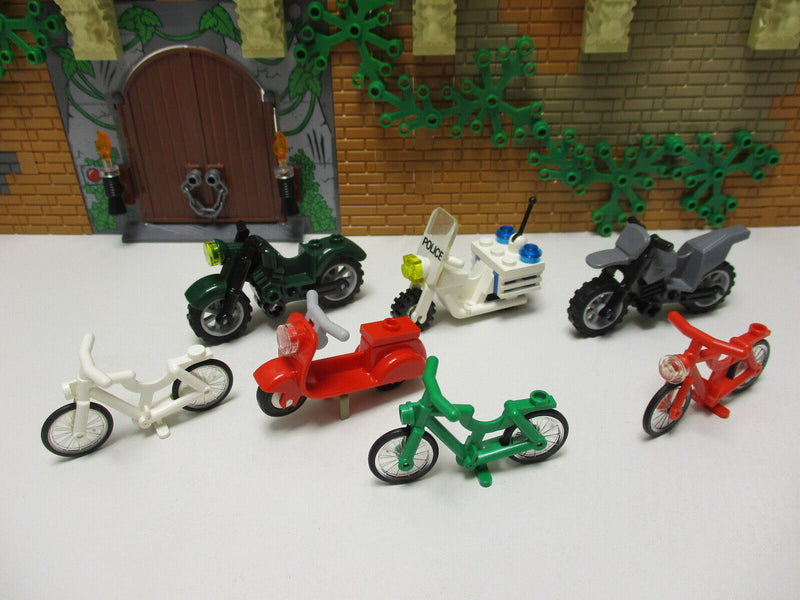 ( D9 / 12. ) 7x LEGO Motorrad / Fahrrad gemischt City