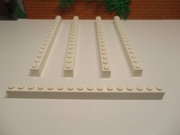 i15/5) 5x Lego 2465 Baustein 1 x 16 Balken Basic weiß Star Wars Ritter
