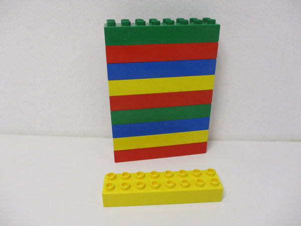 (DR) LEGO Duplo 10 bunte 16er 2x8 Noppen Extra Lange Steine Bausteine