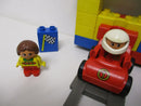 ( RB8/2 ) LEGO Duplo Race Action Autorenn mit 2 Abschuss Rampen 3085