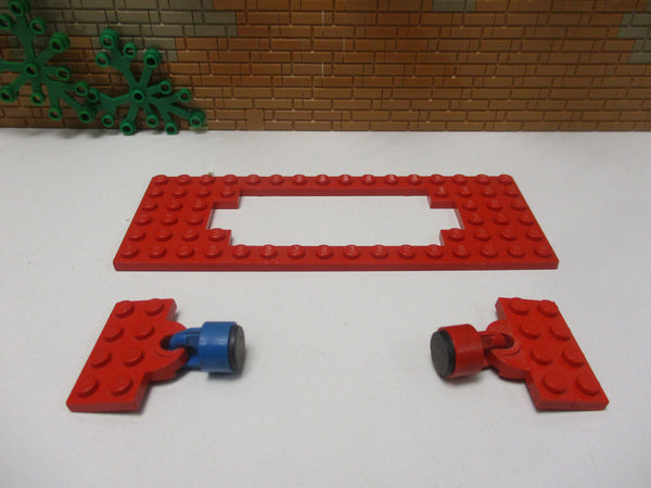 C14/5) LEGO Eisenbahn Lok Waggon Platte rot 6x16  + Kupplung 4,5V 9V 12V RC