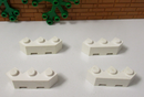 ( B7/21 ) LEGO 2462 4x Diagonalstein Eckstein Mauer weiß 6259 6276 6277