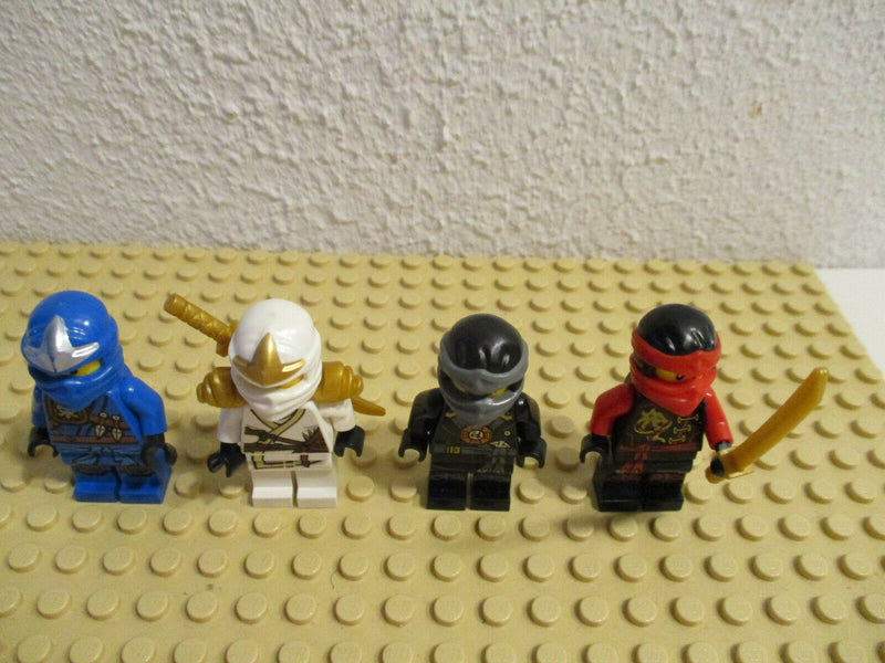 (D2-2/13) Lego Ninjago 4 Figuren Kai Zane Jay Cole Sammlung