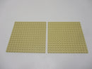 ( A17 / 4 ) Lego 2x Platte 3865 dünn tan / beige 16x16 Piraten Ritter Star Wars