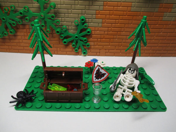 ( L3/25/2 ) Lego Moc Skelett mit schatz im wald zubehör Ritter Ritterburg