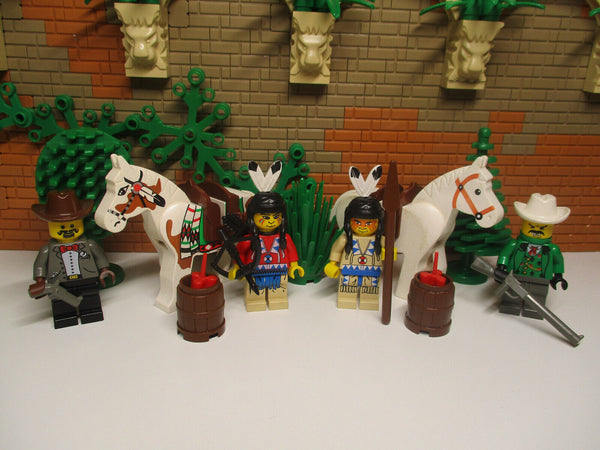 ( O7 / 29 ) Lego Western Indianer Cowboy Bandit Minifiguren Pferd 5923 6746 6763