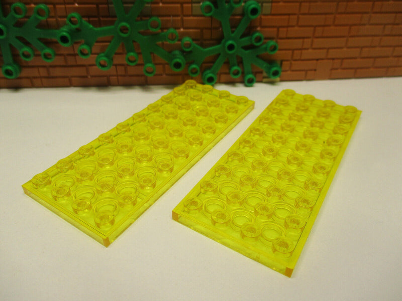 ( D14 / 11 ) Lego Classic 2x Transparent Gelb Platten 4x10 Space