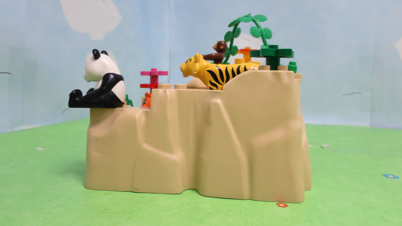 ( R1/B31/2 ) LEGO Duplo Safari Zoo Höhle Berg Elefant Tieger Panda Affe