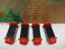 ( C14/1 ) 4 x LEGO Eisenbahn Rad Räder rot Achse Zug Waggon 4,5V 9V 12V RC