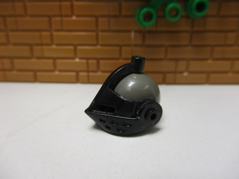 ( B6 /20 ) Lego 1x Visier 2594 schwarz mit Helm dunkel grau für Ritter 6081 6086