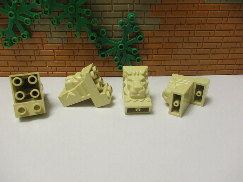 (A6/4) LEGO 4x 30274 Löwenkopf beige / tan Ritterburg 6086 Harry Potter Ritter