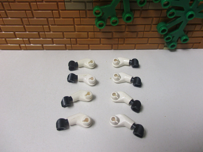 (A4/1) Lego 4 Paar weiße Arme mit schwarzen Händen Star Wars Clone Trooper Figur