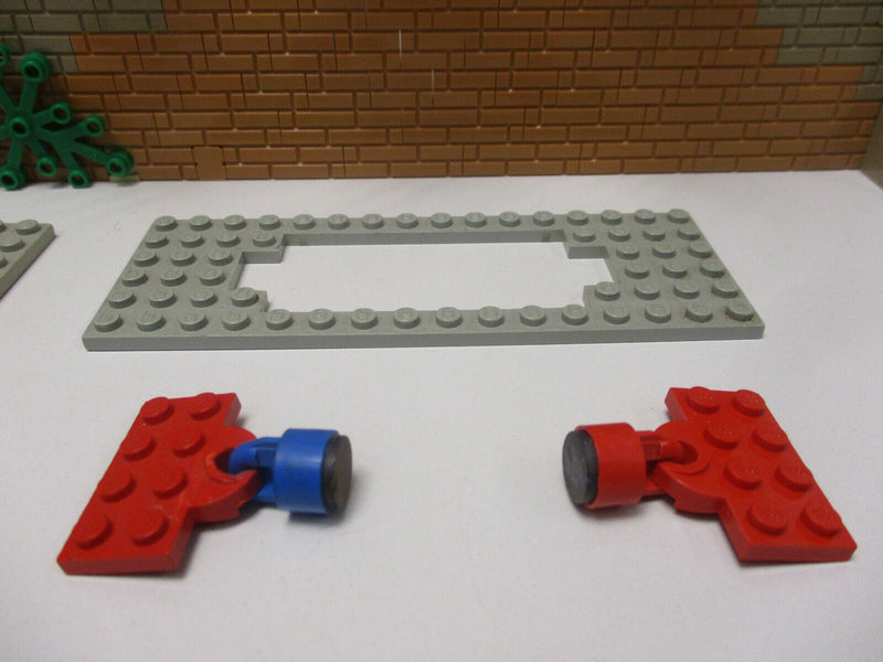 C14/7) LEGO Eisenbahn Lok Waggon Platte 2x grau 6x16 + Kupplung 4,5V 9V 12V