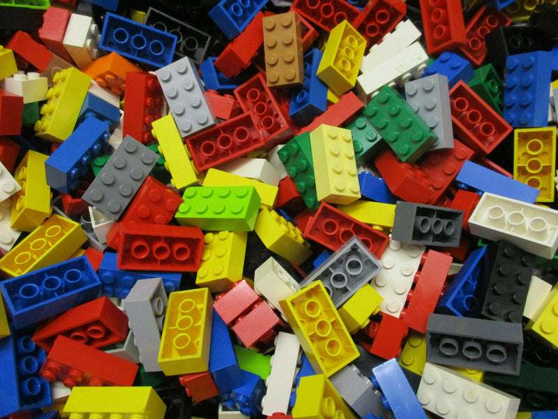 (F2) 100 LEGO Basic 2x4 Grundbausteine Bausteine bunt gemischt Sammlung 3001