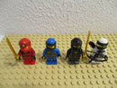 (D2-2/15) Lego Ninjago 4 Figuren Kai Zane Jay Cole Sammlung