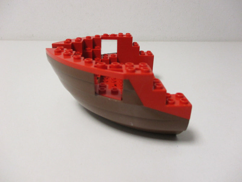 ( L2/6 ) Lego Schiffsrumpf Braun Rot 6285 6268 6271