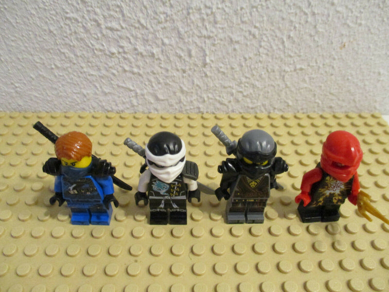(D2-2/12) Lego Ninjago 4 Figuren Kai Zane Jay Cole Sammlung