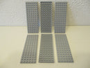 (D3) 6 x Lego Platte 6x16 hellgrau  Star Wars  3027