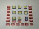 ( E10 ) LEGO Fenster blau gelbe Sprossen Window  20x Zaun & Türen 3853 3854 Haus