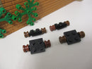 (E10/3) Lego 4 x Räder 4624 für Kanone braun 6267 6271 6274 6276 6285 6286 10040