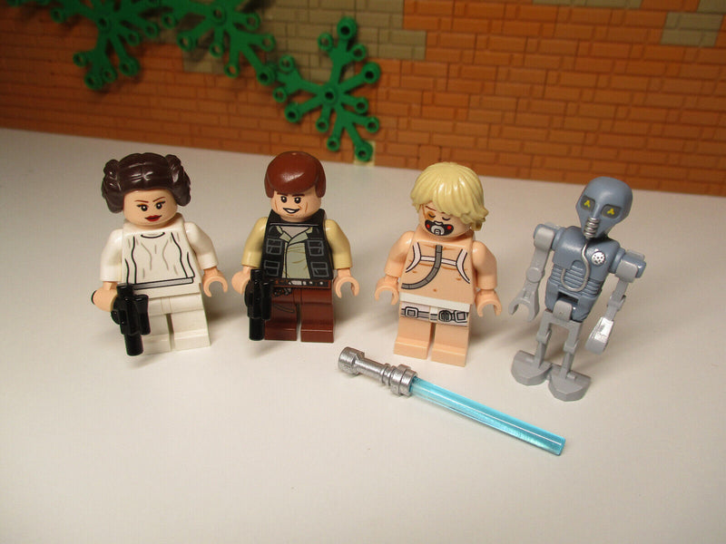 ( L4 / 7 ) 1x Lego Star Wars Luke Skywalker Han Solo Leia 2-1B Medical Droid