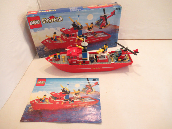 ( AH 1 ) LEGO 4031 Feuerwehr Schif MIT OVP & BA 100% KOMPLETT GEBRAUCHT