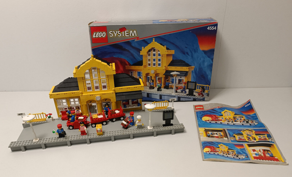 ( AH 7 ) Lego 4554 Train Station Bahnhof Eisebahn mit OVP & BA 100% Komplett