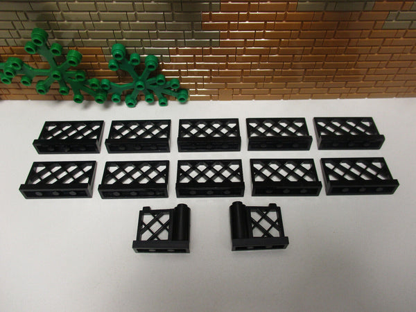 ( F7/4 ) Lego 10x Zaun rot 2x Gartentor Classic 3185 Eisenbahn City