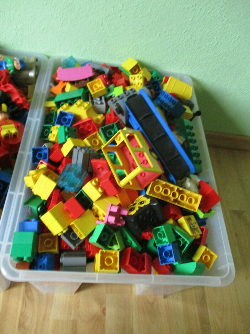 ( UD ) 1 Kg LEGO DUPLO KILOWARE STEINE PLATTEN FIGUREN TIERE FAHRZEUGE GEMISCHT