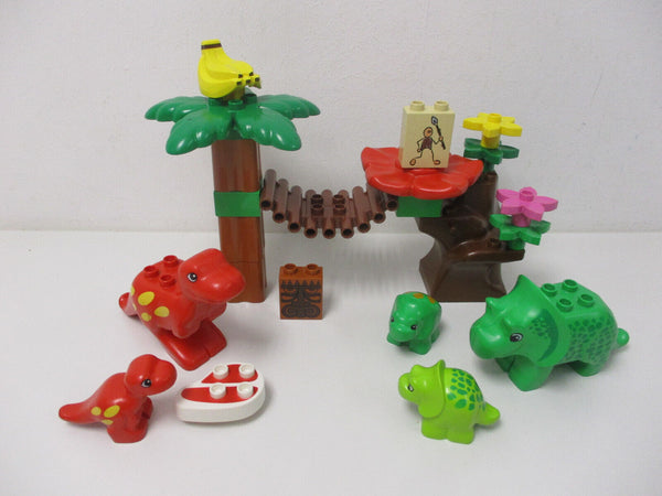 (RB5/1) LEGO Duplo Dino Set  Dinosaurier T-Rex Triceras mit Babys