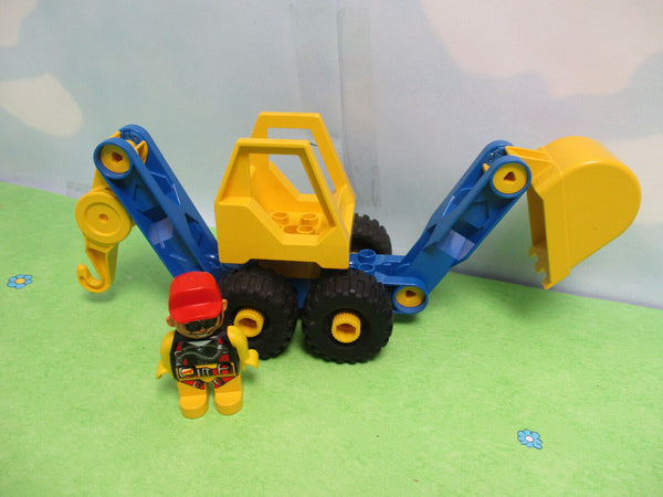 (R1/T2/3) LEGO Duplo Toolo Baustelle Baufahrzeug Bagger Kran / Abschlepper Figur