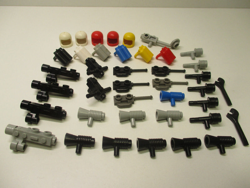 ( C15 / 17 ) Lego Classic Space 40x Figuren Zubehör Waffen Werkzeug