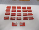 ( F7/2 ) Lego 20x Zaun rot 2x Gartentor Classic 3185 Eisenbahn City
