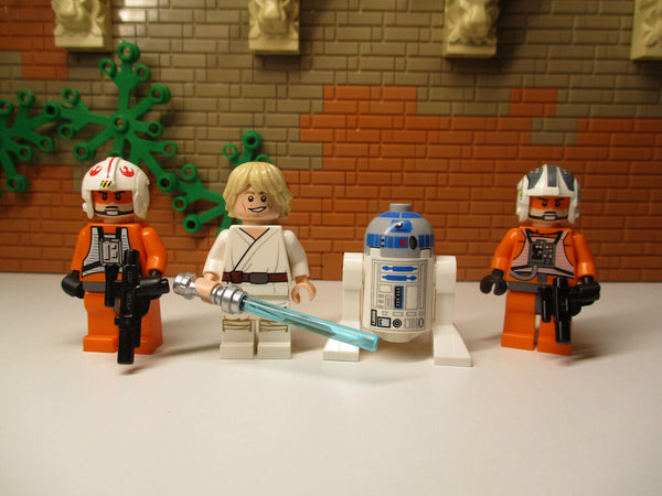 ( G5/7 ) Lego Star Wars 1x Luke Skywalker R2-D2 2x X-Wing Pilot Minifigur