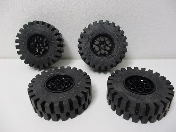 ( N5 / 7 ) 4 x Lego Technik Technic Rad RÃ¤der Reifen mit Felge 20x30 schwarz