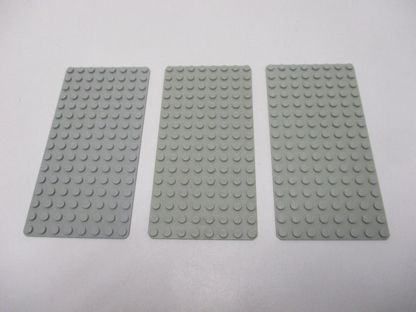 ( A13/19 ) LEGO 3x Platte dünn 3865 8x16 alt hellgrau Ritter Piraten Star Wars