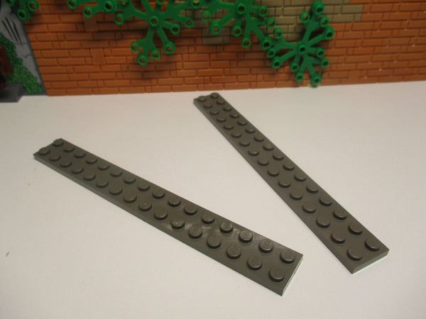 i16/8) 2x Lego 4282 Platten Baustein 2x 16 Basic alt dunkelgrau Star Wars Ritter