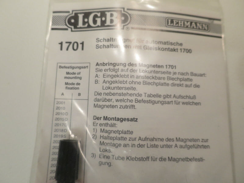 ( I13 ) LGB SPUR G 1701 Schaltmagnet OVP