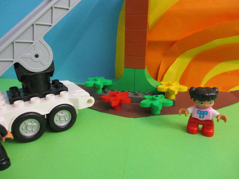 ( GB30 / 3 ) LEGO Duplo Feuerwehr Set Leiterfahrzeug Auto Figuren Katzen Rettung