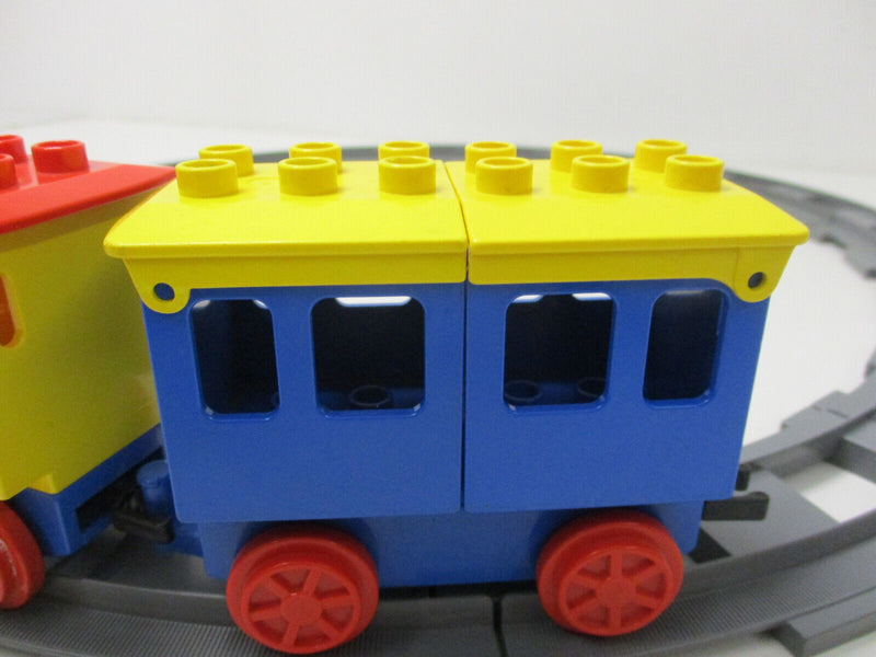 ( P2 ) Lego Duplo Schiebe - Eisenbahn Starterset  Gleiskreis + Zug Personenzug