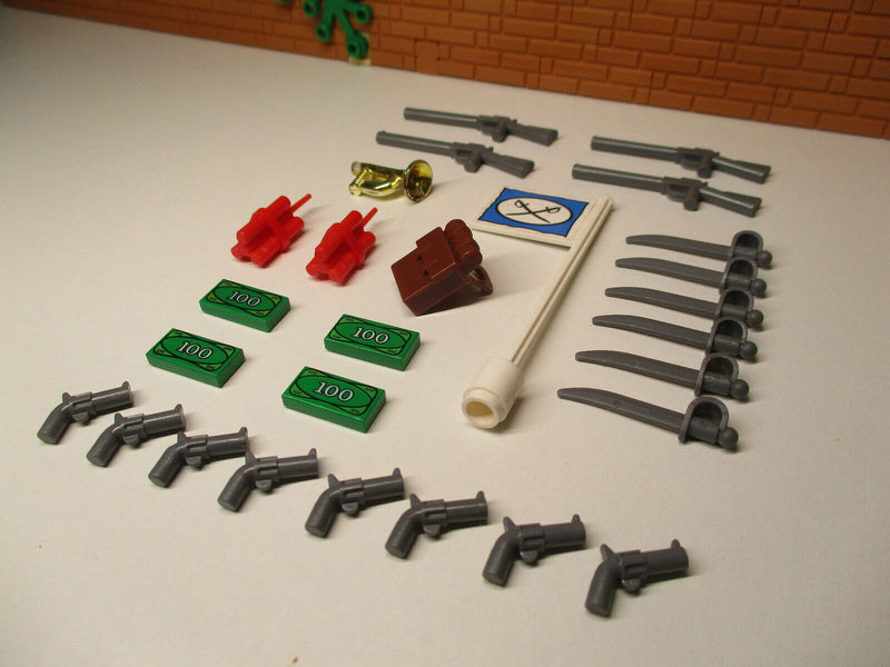 (A13/5) Lego Western Figuren Zubehör Pistolen Gewehr Säbel Flagge Dynamit Cowboy