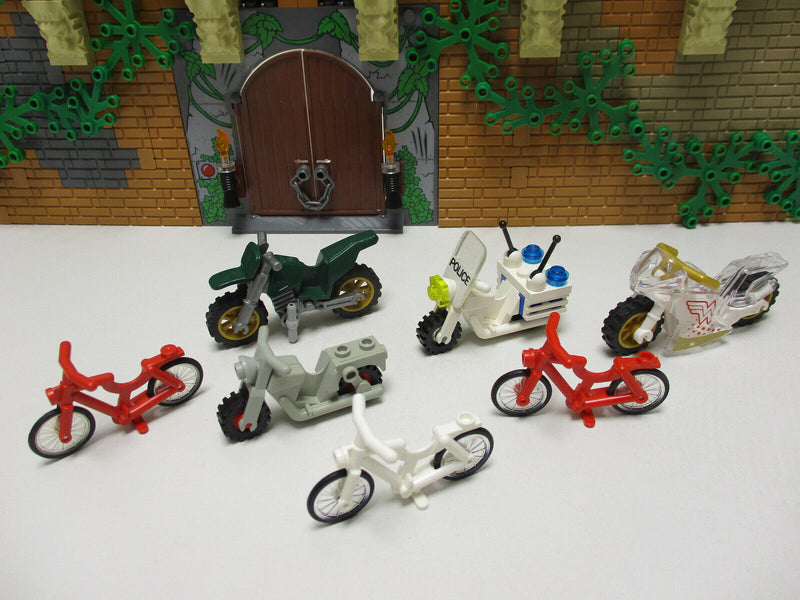 ( D9 / 12. ) 7x LEGO Motorrad / Fahrrad gemischt City