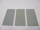 ( A13/19 ) LEGO 3x Platte dünn 3865 8x16 alt hellgrau Ritter Piraten Star Wars