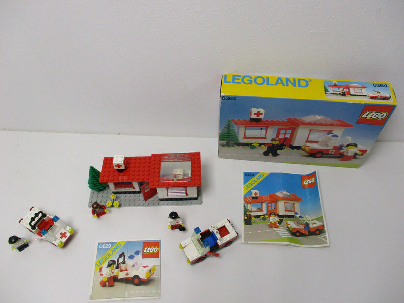 (A14) Lego 6364 Paramedic Unit Krankenhaus mit OVP & BA + 6629 Krankenwagen BA.